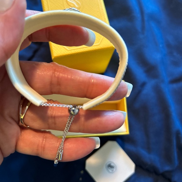 SWAROVSKI • Silver Infinity Heart Chain Bracelet • - Picture 7 of 11